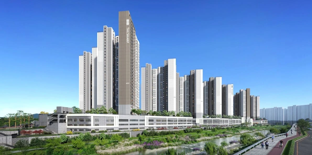 단지 앞 초등학교 및 중학교 예정 부지 교육 환경