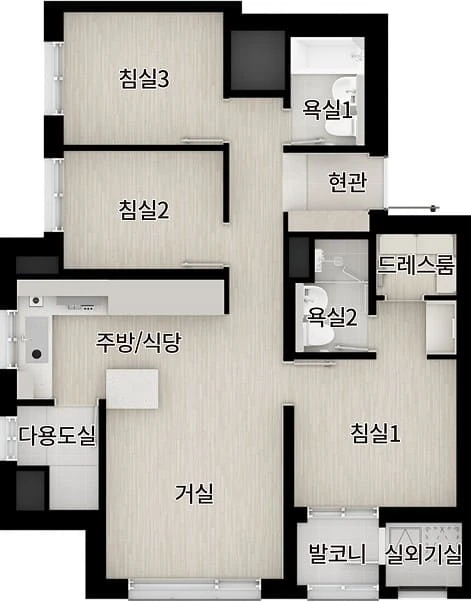 단지 내 산책로와 연결된 중앙호수공원 조깅 코스 이미지